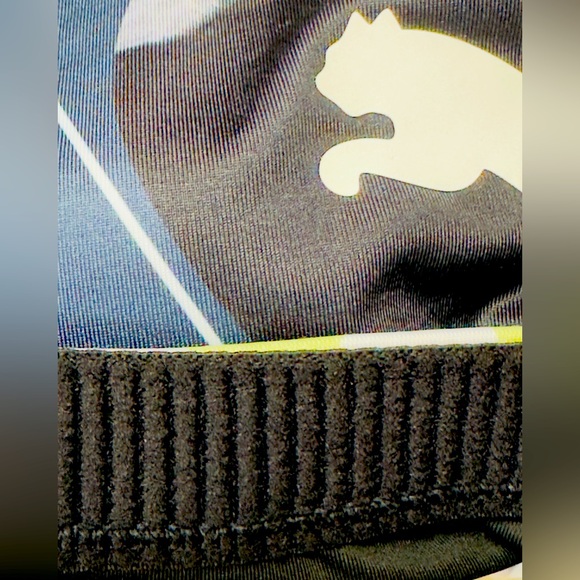 Puma - XS Tight Fit Racer Back Sports Bra Moisture Management Black & Yellow NWT - Picture 8 of 8